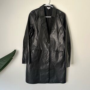 VOY faux leather Trench Coat